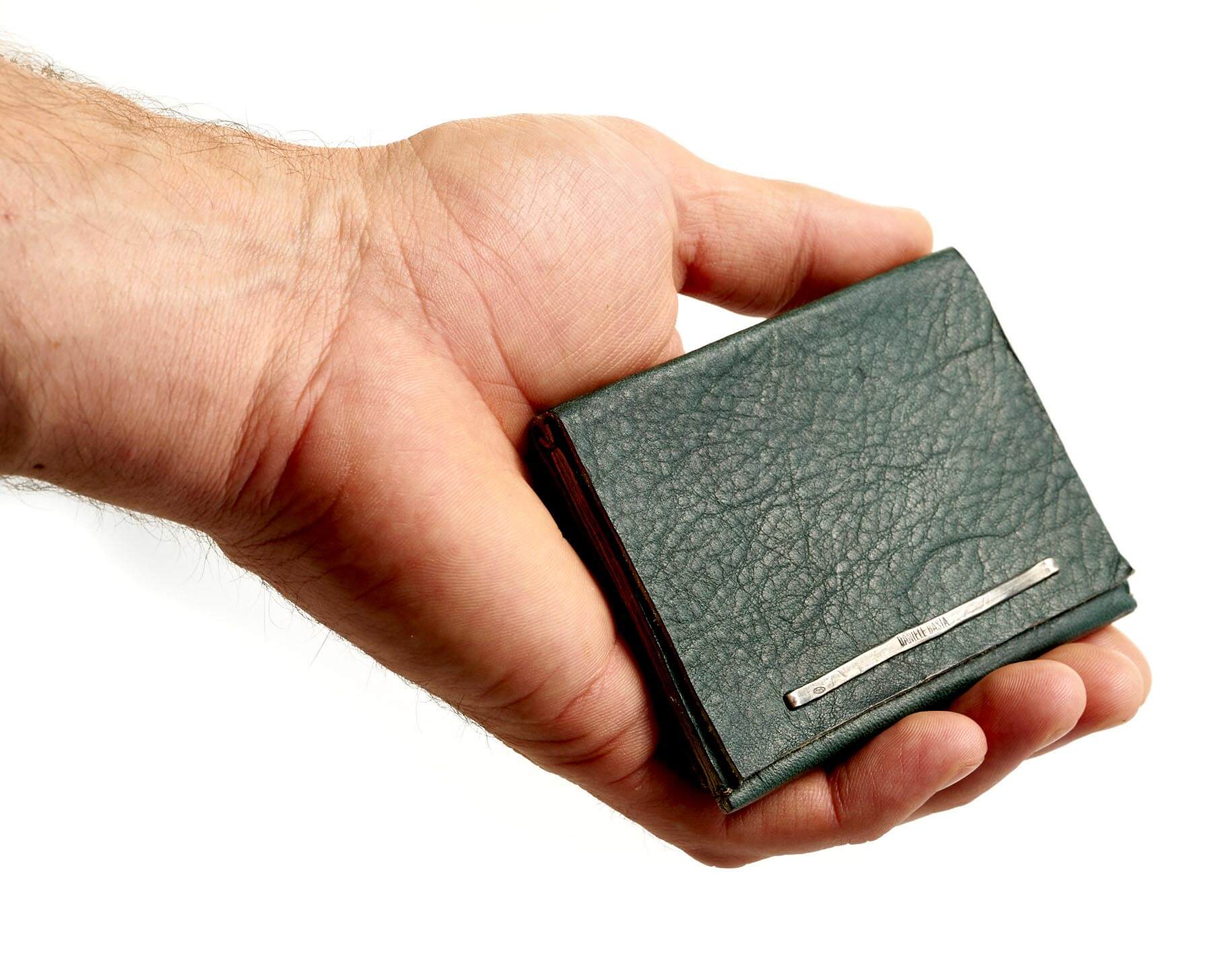 DANIELE BASTA | leather wallet - double card hands on
